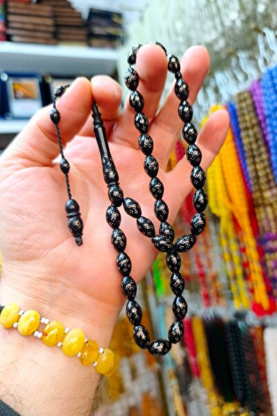 Vip Kehribar 7X11 mm Beyzi Silver Chakim Kuka Prayer Beads - Ebu Sırr Masterl...