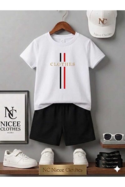 NC Nicee Clothes LETNJA DEČJA MAJICA I KRATKE HLAČE UNISEKS (ODJEĆA SA VERTIK...