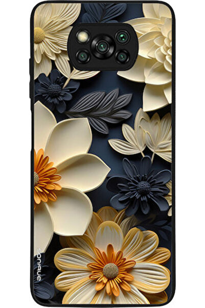 Other Θήκη Sonique Σειράς 3D Λουλουδιών για Xiaomi Poco X3 NFC Poco X3 Pro Εκρού