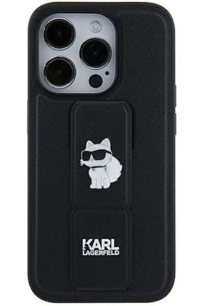 Karl Lagerfeld Gripstand Saffiano Choupette Πλαστικό Μαύρο Πίσω Κάλυμμα με Κα...
