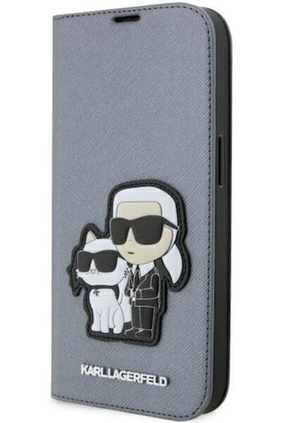 Karl Lagerfeld Karl & Choupette Book Συνθετικό Δέρμα / Πλαστικό Ασημί (iPhone...