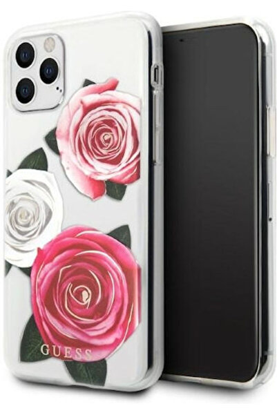 Guess Flower Desire Ροζ & Λευκό Τριαντάφυλλο Πίσω Θήκη Σιλικόνης Flower Desir...