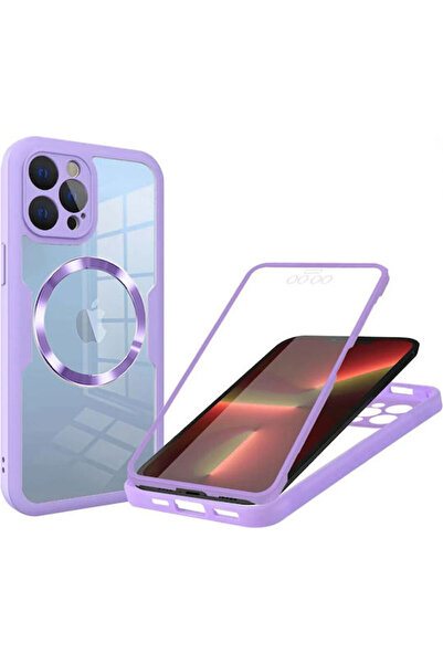 Techsuit ColorVerse 360 Πλήρους Κάλυψης Σιλικόνης Μωβ για iPhone 13 Pro