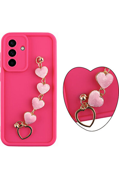 Other Volte-Tel Θήκη Πλάτης Σιλικόνης με Λουράκι Hearts Ροζ (SAMSUNG A36 5G)