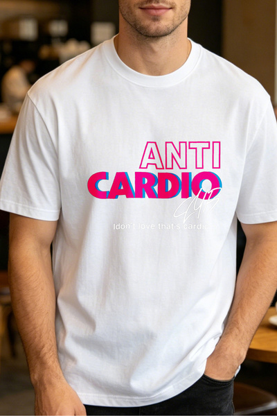 Fleck Casual Style T Shirts For Men Anti Cardio Mens Printed T Shirts