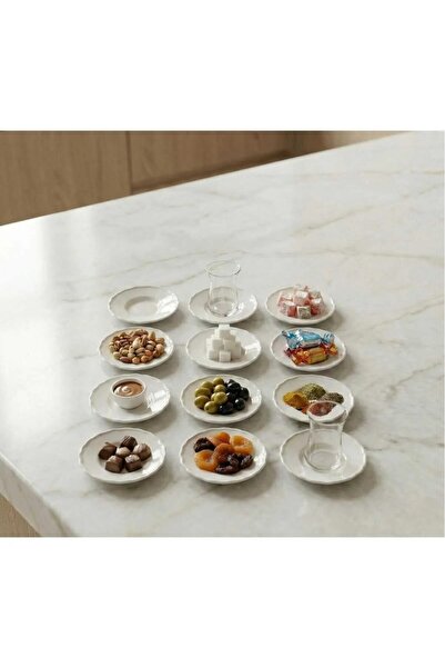sahome 12 Pieces 11.5" Small Multi-Purpose Porcelain Plate Set