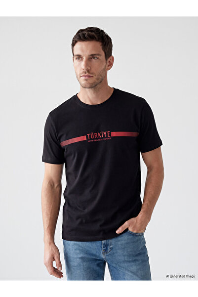 LC Waikiki Esvab • Modern & Distinctive Turkey Printed Standardfit Men's T-Shirt