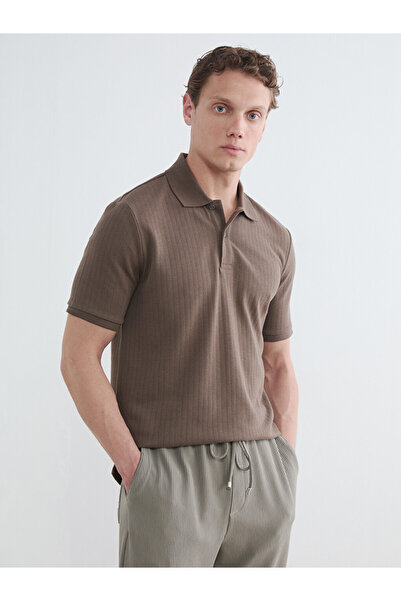 LC Waikiki Brown Polo Neck Pike Men's T-Shirt