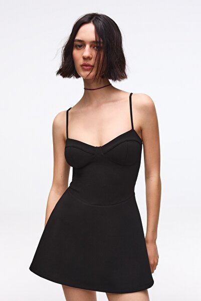 Bershka Askılı mini korse elbise