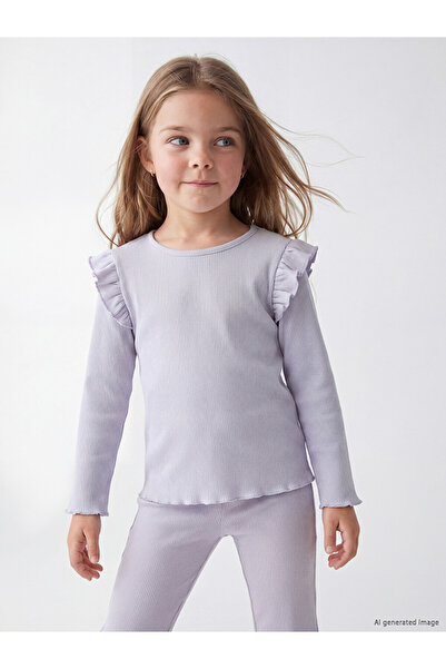 LC Waikiki I Zero Roba Collar Ruffle Girl's T-Shirt from Freezen Store