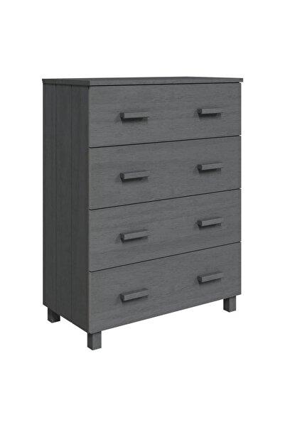 vidaxl Servantă „HAMAR”, gri închis, 79x40x103,5 cm, lemn masiv pin