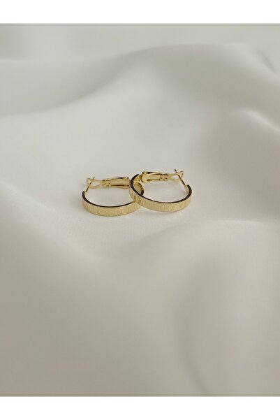 Zivazer Store Kadın xuping 14k gold renk kendinden desenli günlük halka küpe ...