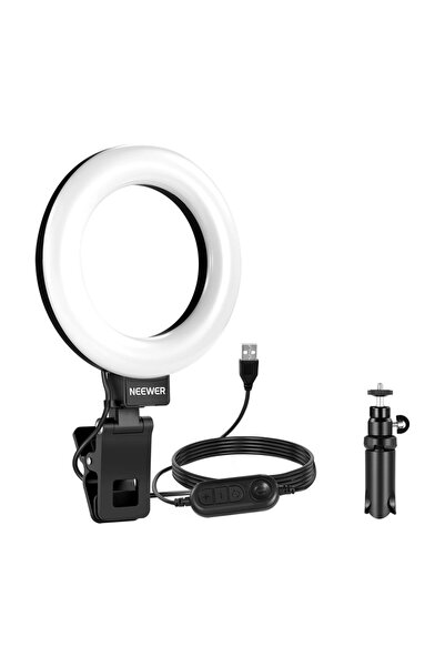 NEEWER Lumină inelară cu clemă de 5 inch pentru camere și telefoane, cu trepied