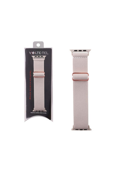 Other Volte-Tel Υφασμάτινο Λουράκι Μπεζ (Apple Watch 38/40/41/42mm)