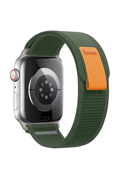 OEM Λουράκι Apple Watch 42 44 45 49mm Trail Loop Στρατιωτικό Πράσινο
