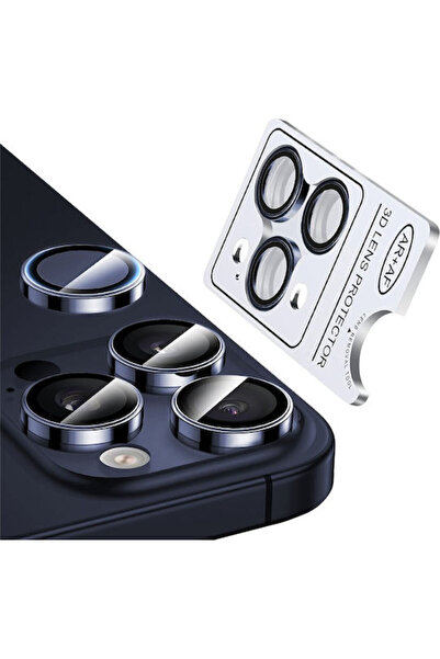 Nordic Μεταλλικός Φακός Κάμερας Apple iPhone 15 Pro/15 Pro Max Μπλε Τιτανίου