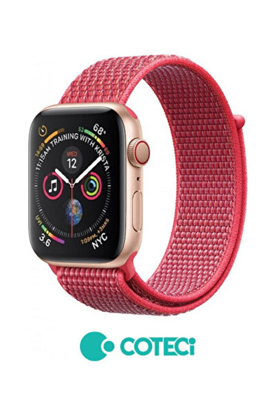 COTECi Λουράκι Apple Watch 42 44 45 49mm Magic Tape W17 Κόκκινο