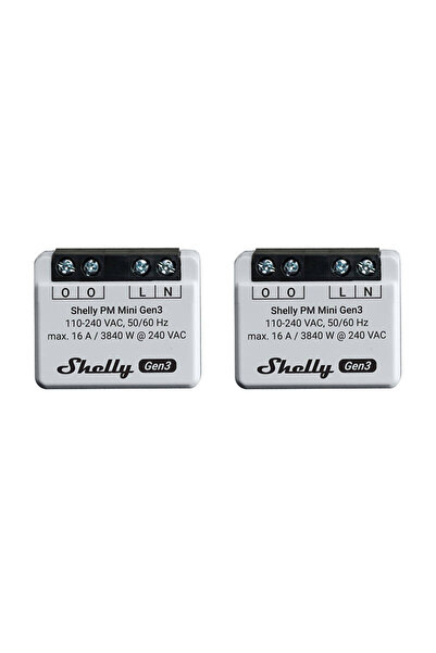 Shelly Pm Mini Gen3 Controler Wifi Bluetooth Set de 2
