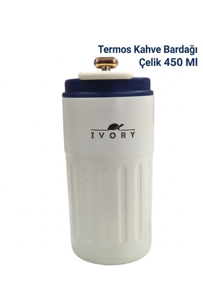 IVORY termos bardağı Termos Kahve Bardağı Çelik 450 Ml