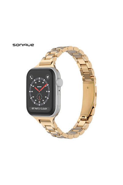 Other Sonique Classic Λουράκι Ανοξείδωτο Ατσάλι Χρυσό (Apple Watch (42/44/45/...