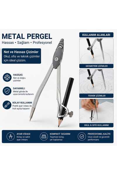 elciavmm Metal Pergel - Kalemli Metal Pergel