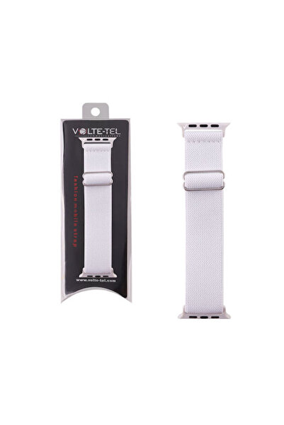 Other Volte-Tel Υφασμάτινο Λουράκι Λευκό (Apple Watch 38/40/41/42mm)