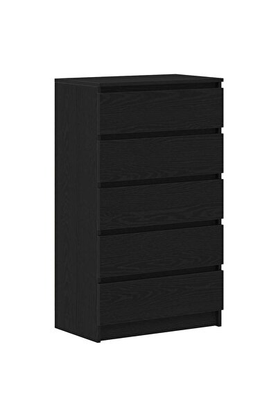 vidaxl Dulap cu sertar, stejar negru, 60x36x103 cm, lemn prelucrat
