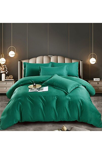 OEM Premium damask Duvet Cover Set with Stretchy – 6 pieces | 8008-J