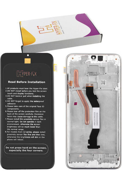Hyper Οθόνη με μηχανισμό αφής και πλαίσιο για XIAOMI Redmi Note 8 Pro (Λευκό)