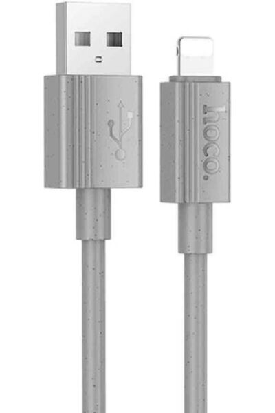 Hoco Καλώδιο USB-A σε Lightning Γκρι 1μ