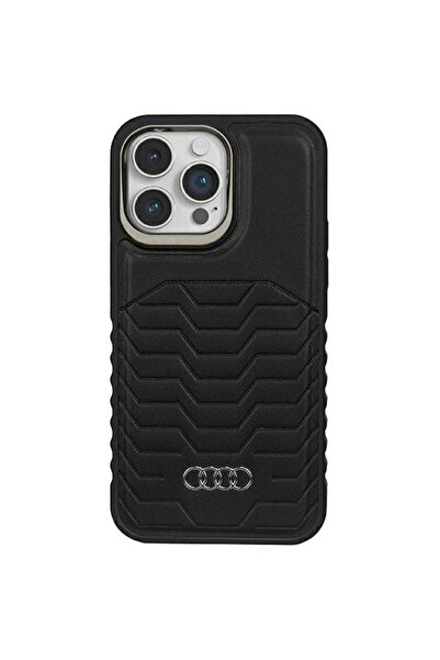Audi Husă din piele sintetică pentru MagSafe pentru iPhone 14 Pro 6.1, carcas...