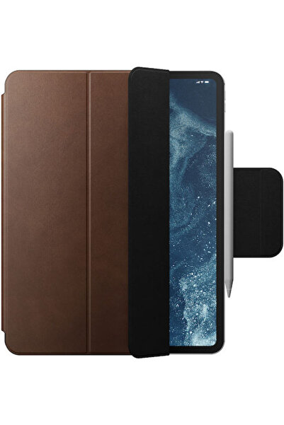 Nomad Δερμάτινη Ανθεκτική Καφέ Θήκη Folio Flip για Apple iPad Pro 13 M4 2024
