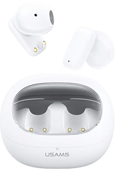 Usams TD22 Ακουστικά Bluetooth Handsfree με Θήκη Φόρτισης Λευκά