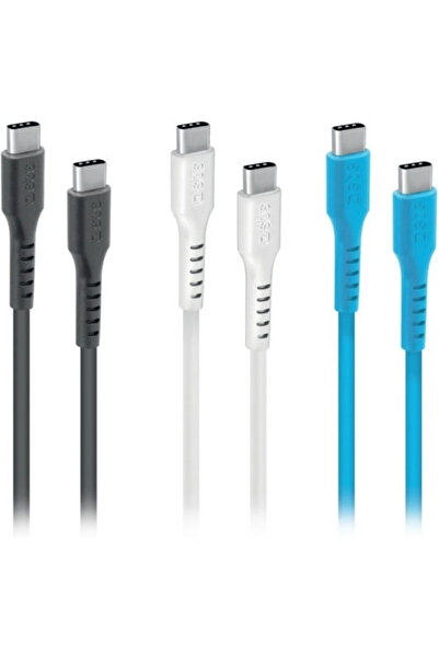 SBS Σετ 3 τεμαχίων Καλώδιο USB 2.0 USB-C Αρσενικό - USB-C Μαύρο 1,2μ Kitcc3x1wbk