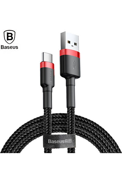 Baseus Cafule Πλεγμένο Καλώδιο USB 2.0 USB-C Αρσενικό - USB-A Κόκκινο 3μ CATK...
