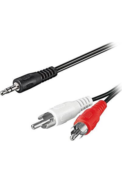 goobay Καλώδιο Ήχου 3.5mm Αρσενικό σε RCA Αρσενικό, Μαύρο, 3μ, με Επιχρυσωμέν...