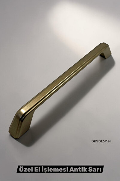 DKSDİZAYN 160mm Ebru - Antik Sarı Eskitme - 1. Sınıf METAL Mobilya Çekmece Mu...