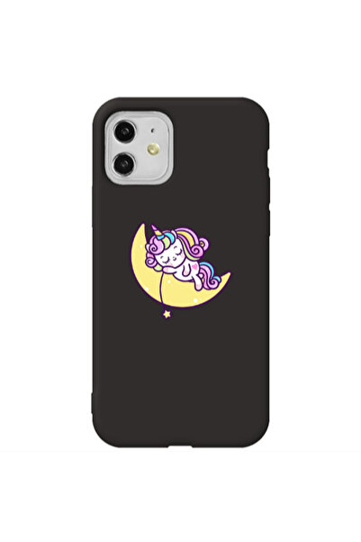 Other Apple iPhone 11 Sleeping horse Black Colored Silicone TPU Θήκη
