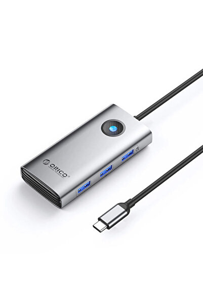 Orico Σταθμός σύνδεσης USB-C με HDMI 4K PD Ethernet Ασημί