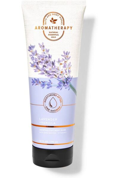Bath & Body Works غسول الجسم المرطب باللافندر والفانيليا للعلاج بالروائح العطرية