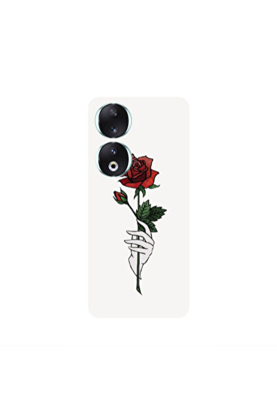 Other Honor 90 5G Rose in hand Transparent Silicone TPU Θήκη