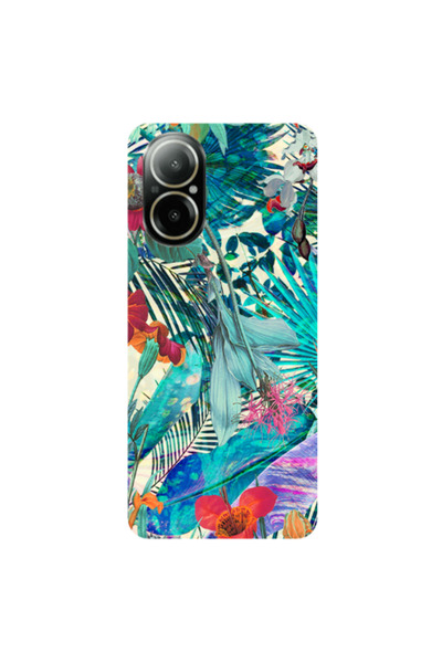 Other Realme C67 Blue laves tropical Transparent Silicone TPU Θήκη