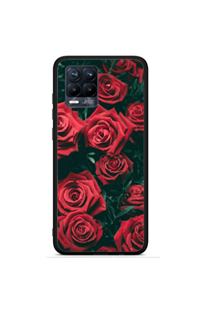 Other Realme 8 i Red Roses Black Glossy Θήκη