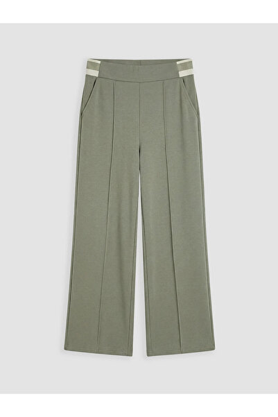 LC Waikiki Green Soft Touch Women's Sweatpants with Elastic Waist