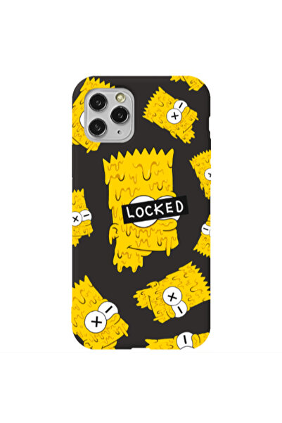 Other Apple iPhone 11 Pro Max Bart Simpson Black Colored Silicone TPU Θήκη