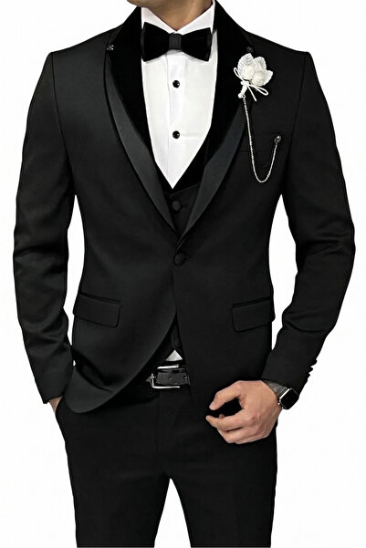 SUİT AYDIN Damatlık Takım Elbise Smokin Slim Fit