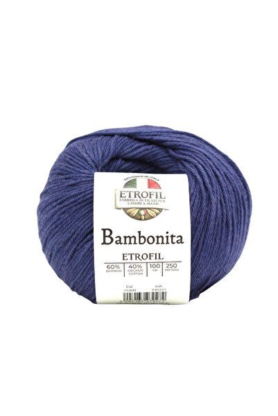 Etrofil Νήμα Πλεξίματος Bambonita Βαθύ Μπλε 60% Μπαμπού 40% Βιολογικό Βαμβάκι...