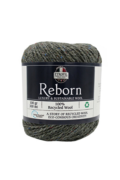 Etrofil Pređa za pletenje Reborn tamnozelena 100% reciklirana vuna 100g 300m ...