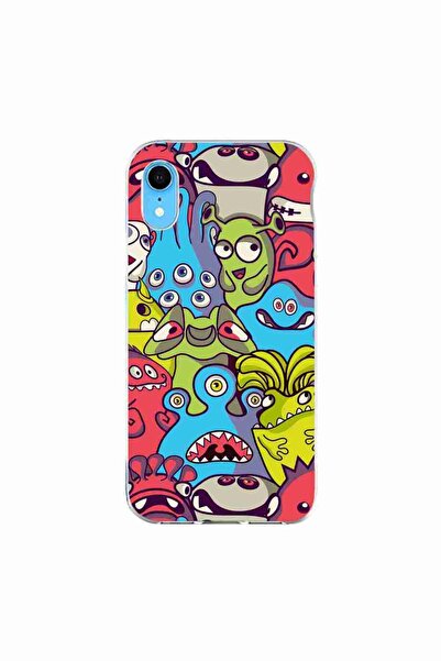 OEM Husa compatibila cu Apple iPhone XR Silicon Gel Tpu Model Squishi Monsters
