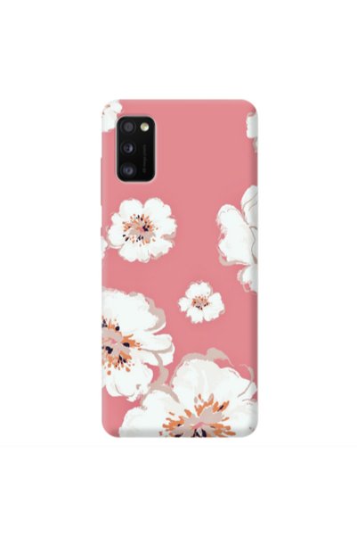 Other Samsung A41 White Flowers Transparent Silicone TPU Θήκη